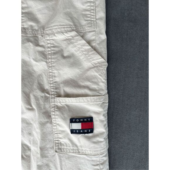 Tommy Hilfiger Cargo Pants Womens 6 Beige Y2K Utility Retro Style Streetwear‎ - Picture 2 of 10
